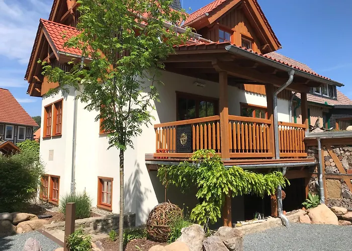 Luxus Ferienhaeuser Zum Ilsetal Mit Kamin & Sauna In Im Harz 샬레