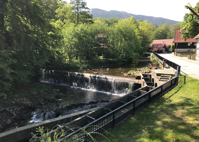 Dağ evi Luxus Ferienhaeuser Zum Ilsetal Mit Kamin & Sauna In Im Harz Ilsenburg