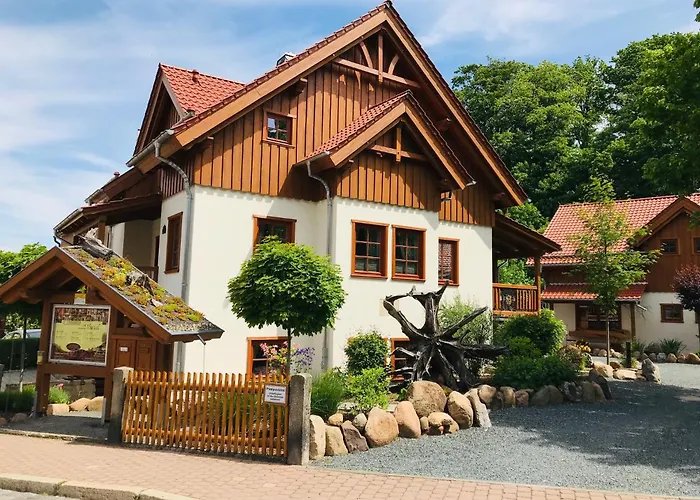 Dağ evi Luxus Ferienhaeuser Zum Ilsetal Mit Kamin & Sauna In Im Harz Ilsenburg
